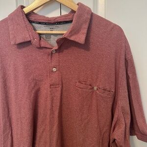 Shaquille O'Neal XLG Polo Red/White Stripes - 3XLT